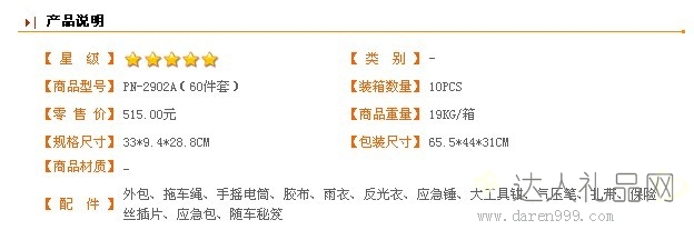 达人随车锦囊（60件套）